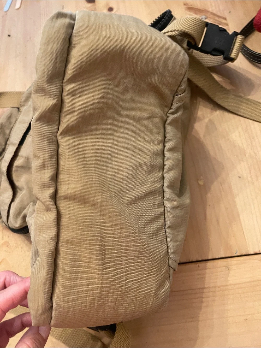 Kipling Khaki Canvas Small Backpack